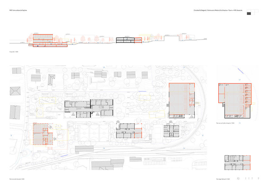 Antonuccio Wieland Architectes EPFL SIA sàrl • Place de l'Ancien-Port 2, 1800 Vevey • Alyssa Antonuccio et Fabian Wieland • Architecture et visualisations • 228_BAME, MEP du site scolaire de Bahyse