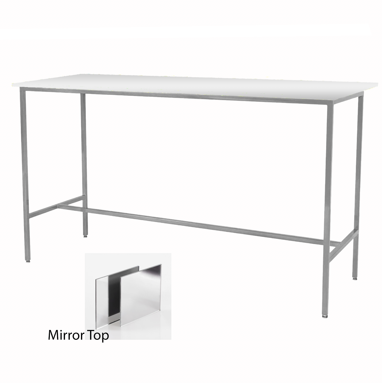 Mirror/Silver Taylor Communal Table
