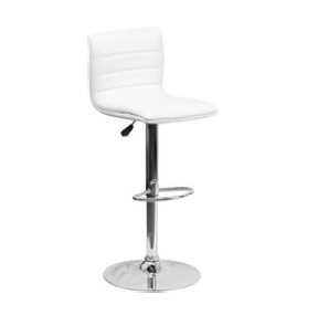 White Bar Stool with Back $40