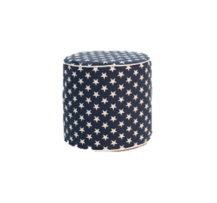 Navy Star Slipcover Ottoman $40