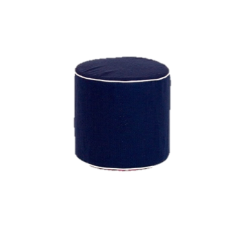 Navy Round Slipcover Ottoman $40