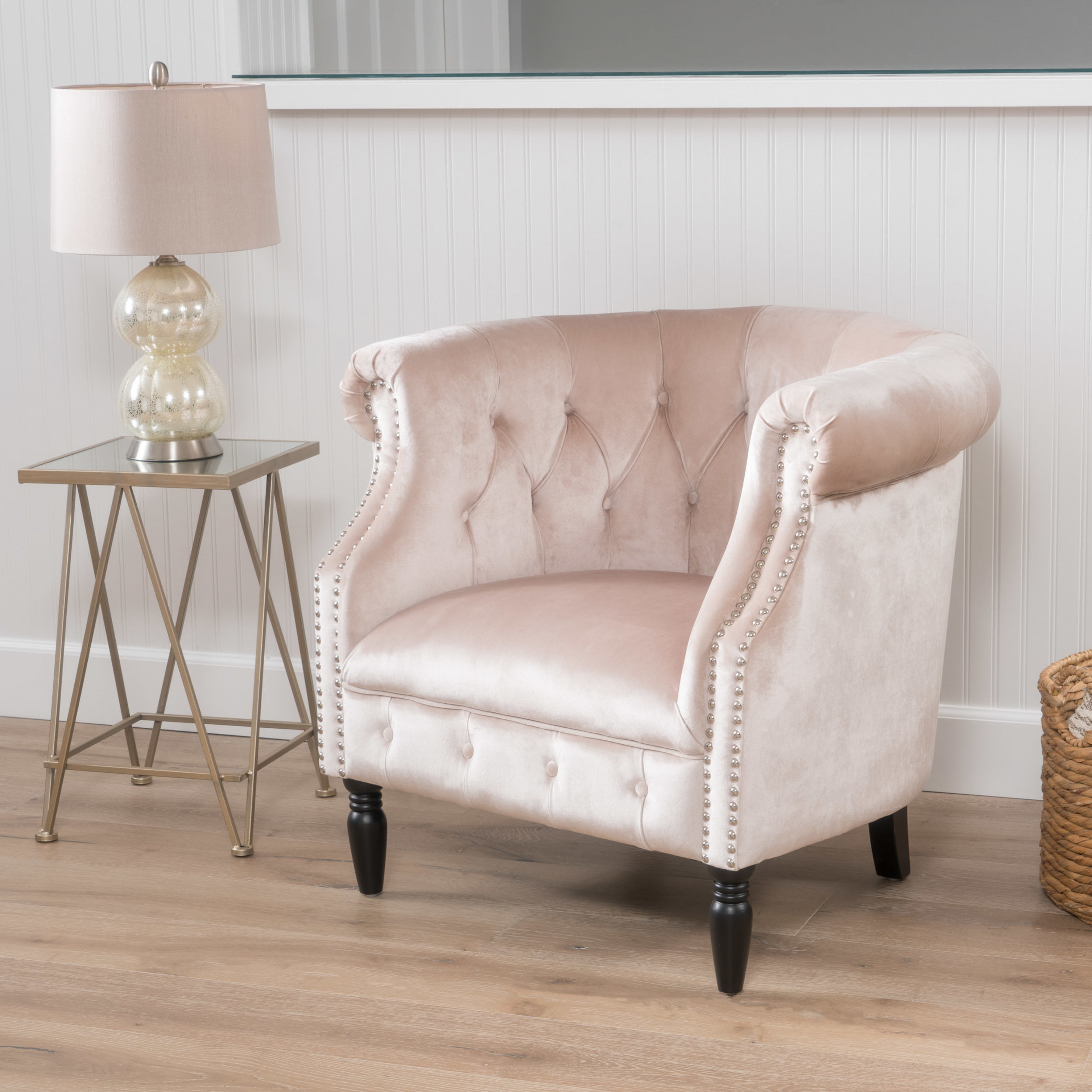 Blush Pink Arm Chair $100