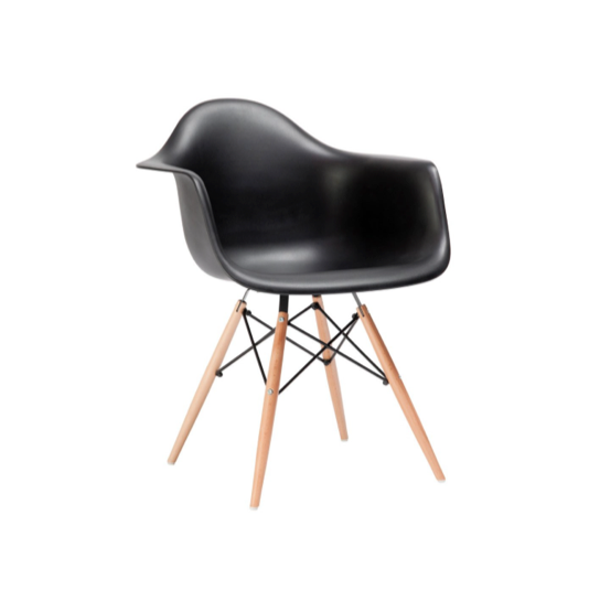 Black Modern Shell Chair $40