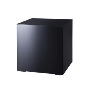 Mirror Black Cube Side Table