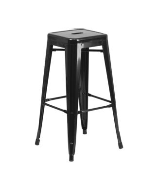 Black Metal Bar Stool $10
