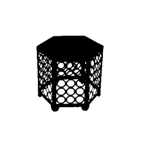 Hexagon Black Side Table