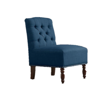 Chloe Navy Tufted Chair $100
