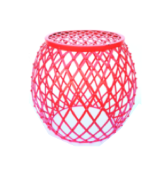 Coral Diamond Hatch Side Table