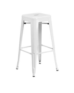 White Metal Bar Stool $10