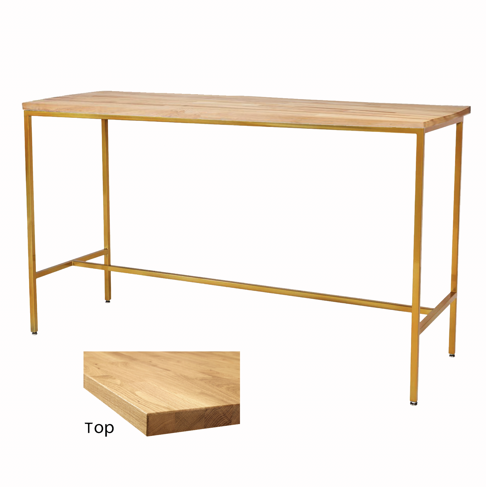 Wood/Gold Taylor Communal Table $100