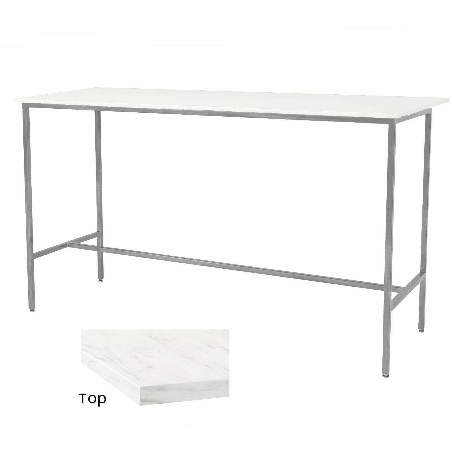 Marble/Silver Taylor Communal Table $125