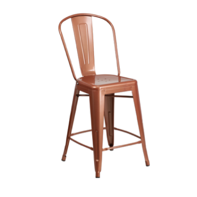 Copper Metal Chair $8