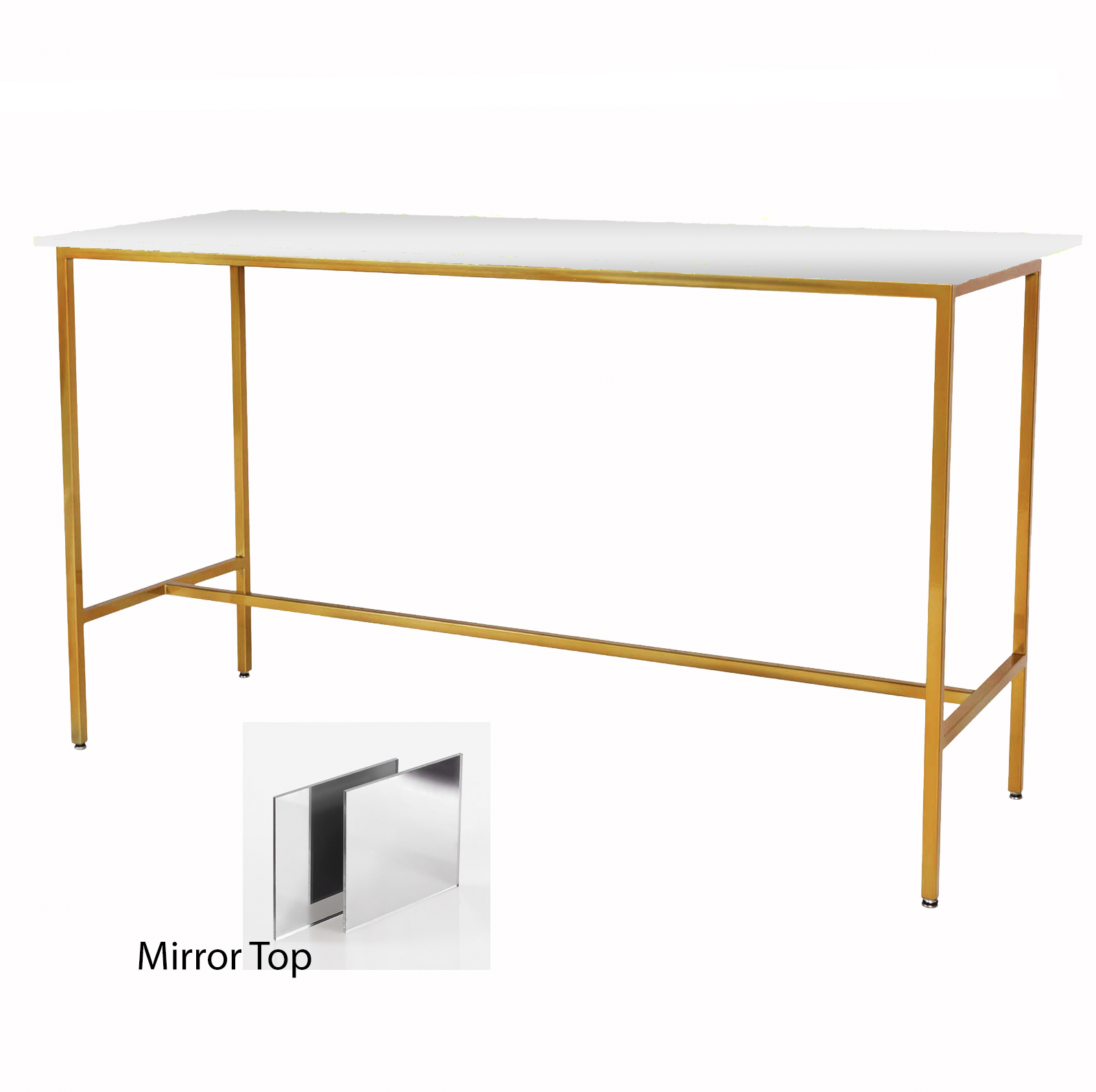 Mirror/Gold Taylor Communal Table