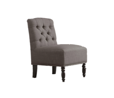 Chloe Grey Tufted Chair $100