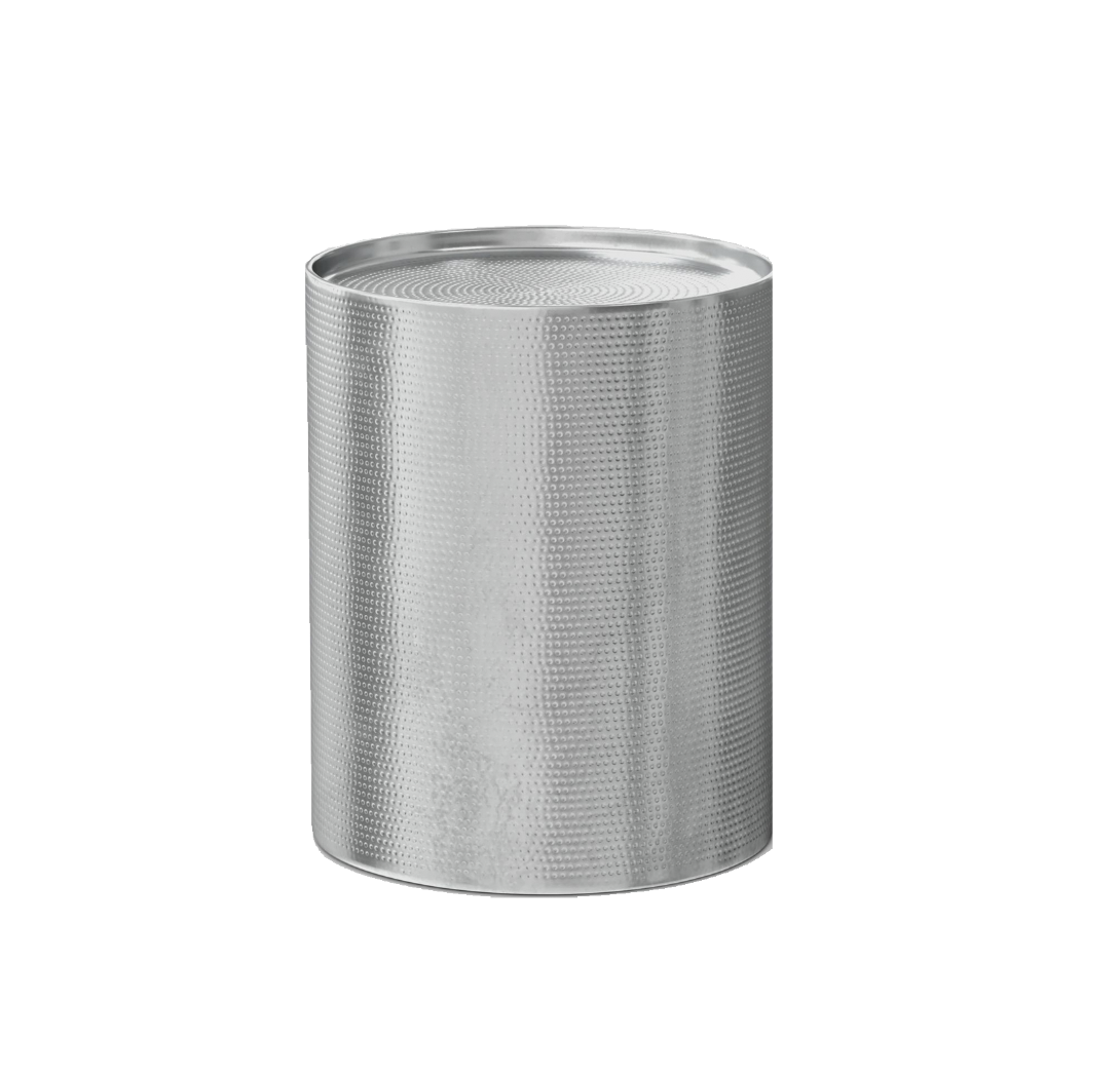 Silver Hammered Side Table