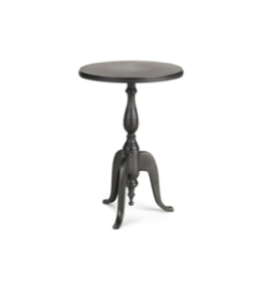 Black Pedestal Side Table