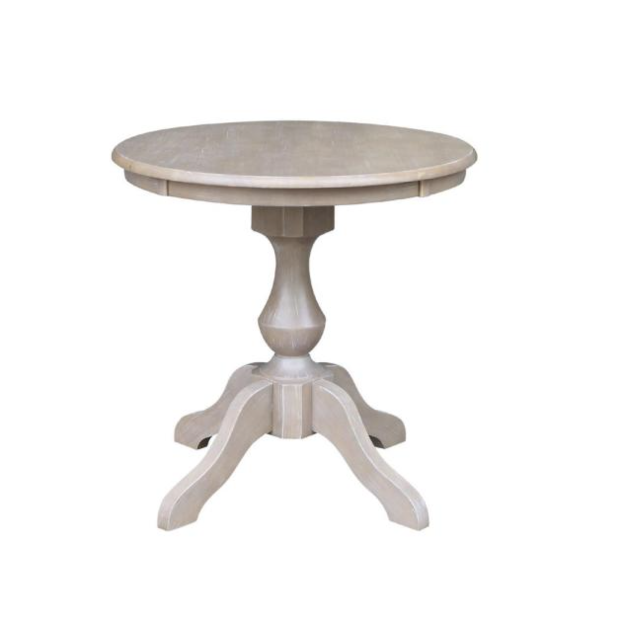 Eliza 30" Rd Wood Pedestal Dining Table $65