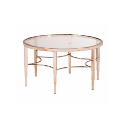 Sybil Metallic Rose Gold Coffee Table