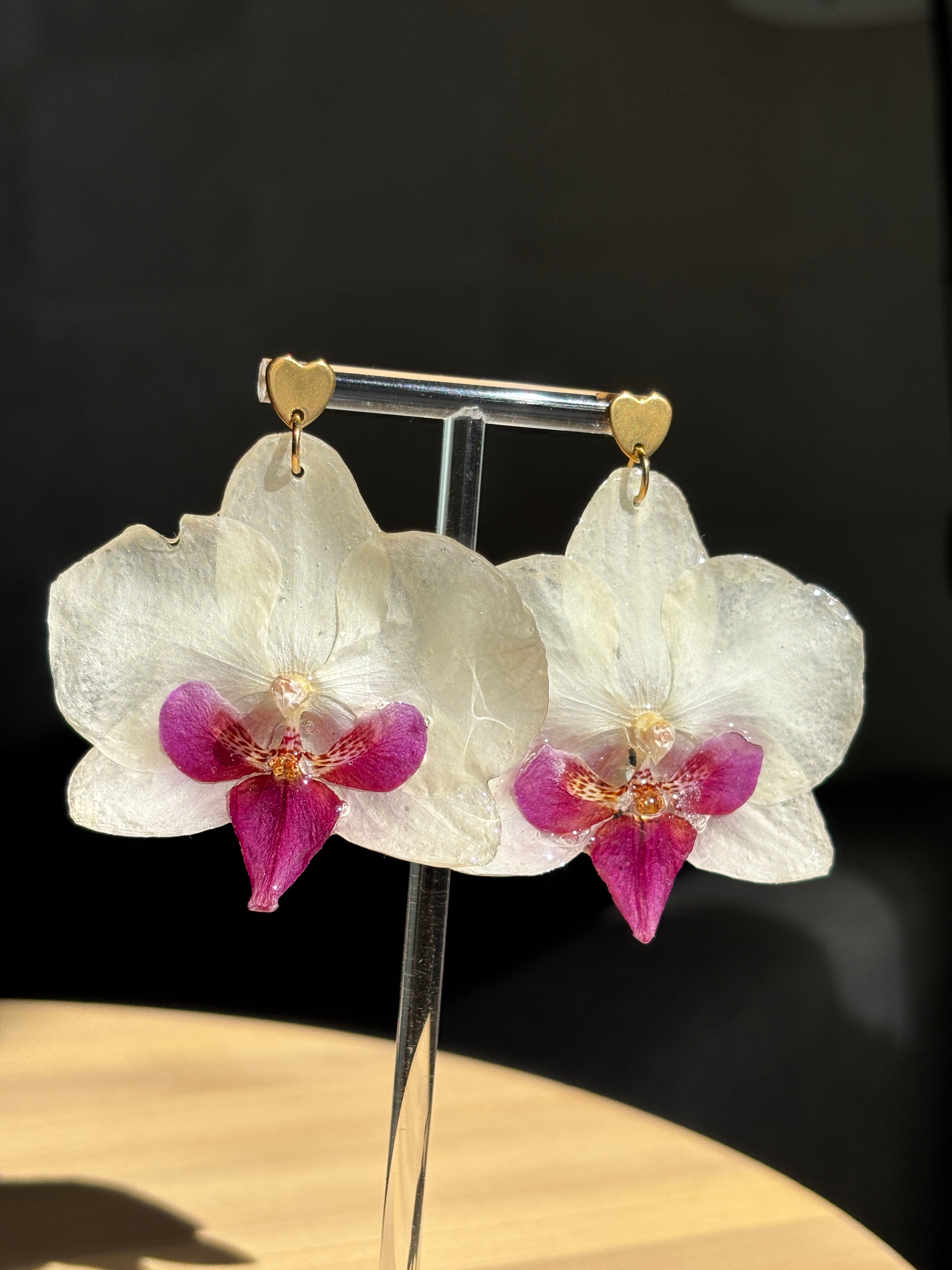 Real Orchid Earrings