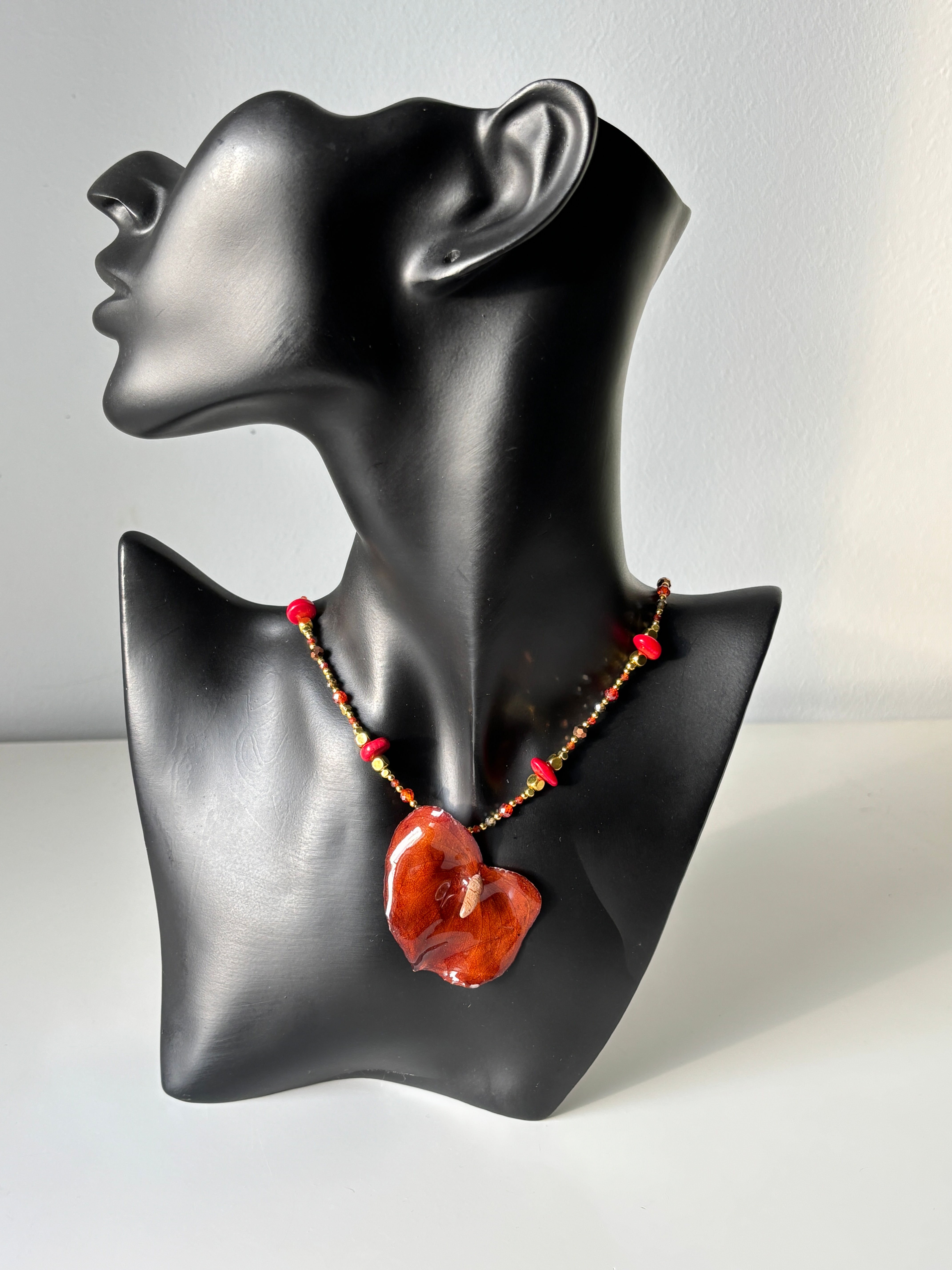 Anthurium beads Necklace