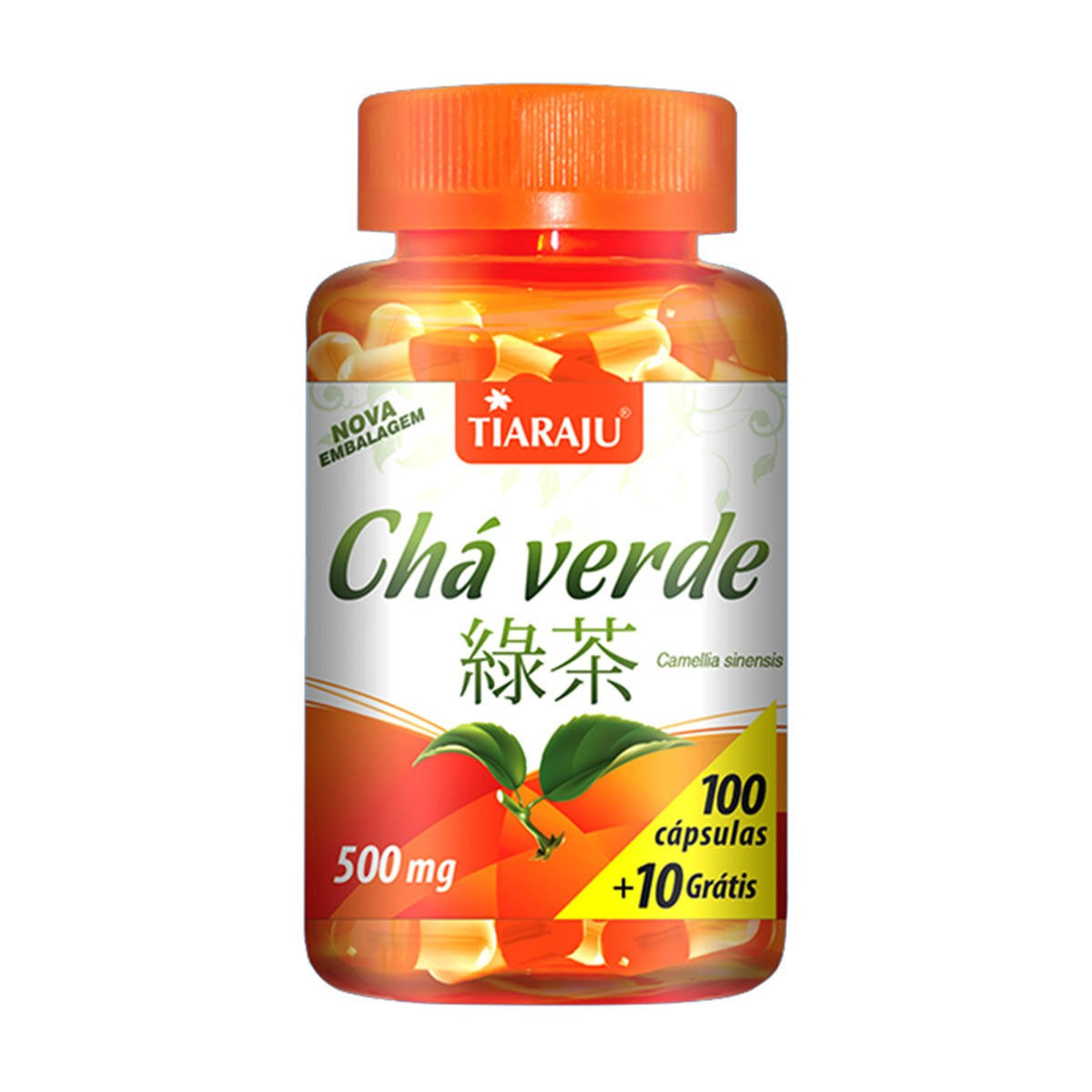 Chá Verde - 110 cap de 500mg - Tiaraju