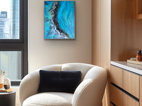 Coastal Breeze original art by Dani Abbott. Art Near the Pool and the Indoor Outdoor Room, Dani Abbott Fine Art Artist Insights