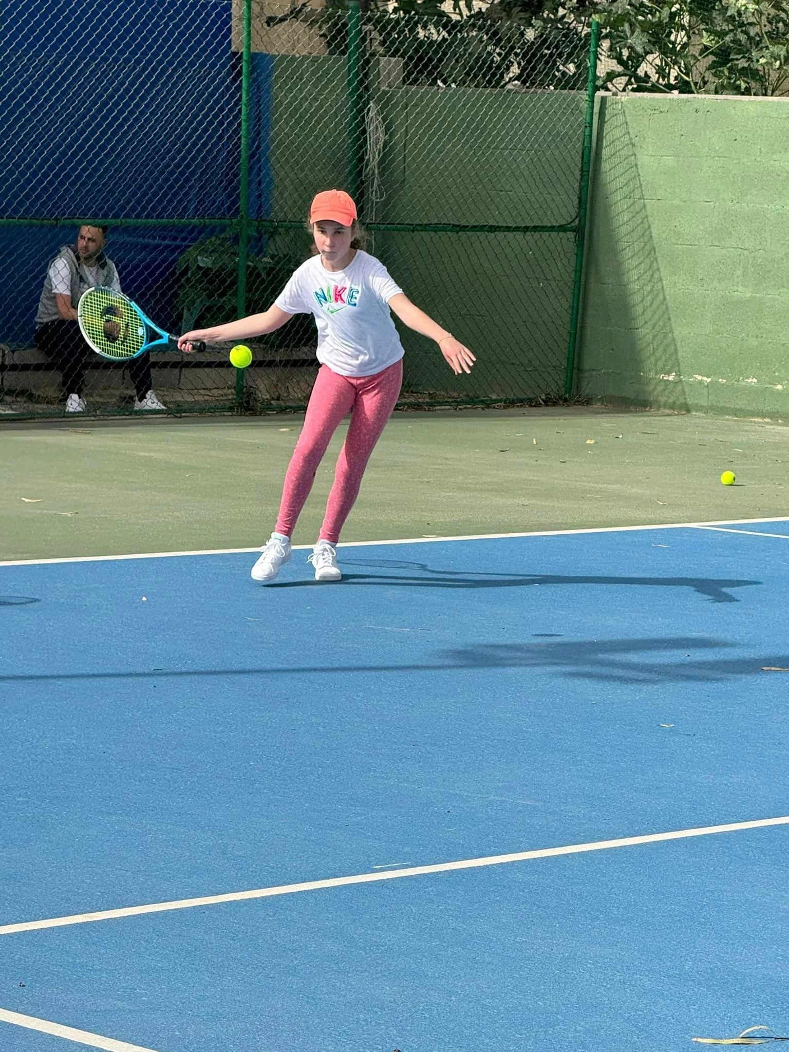 Tennis kid on court