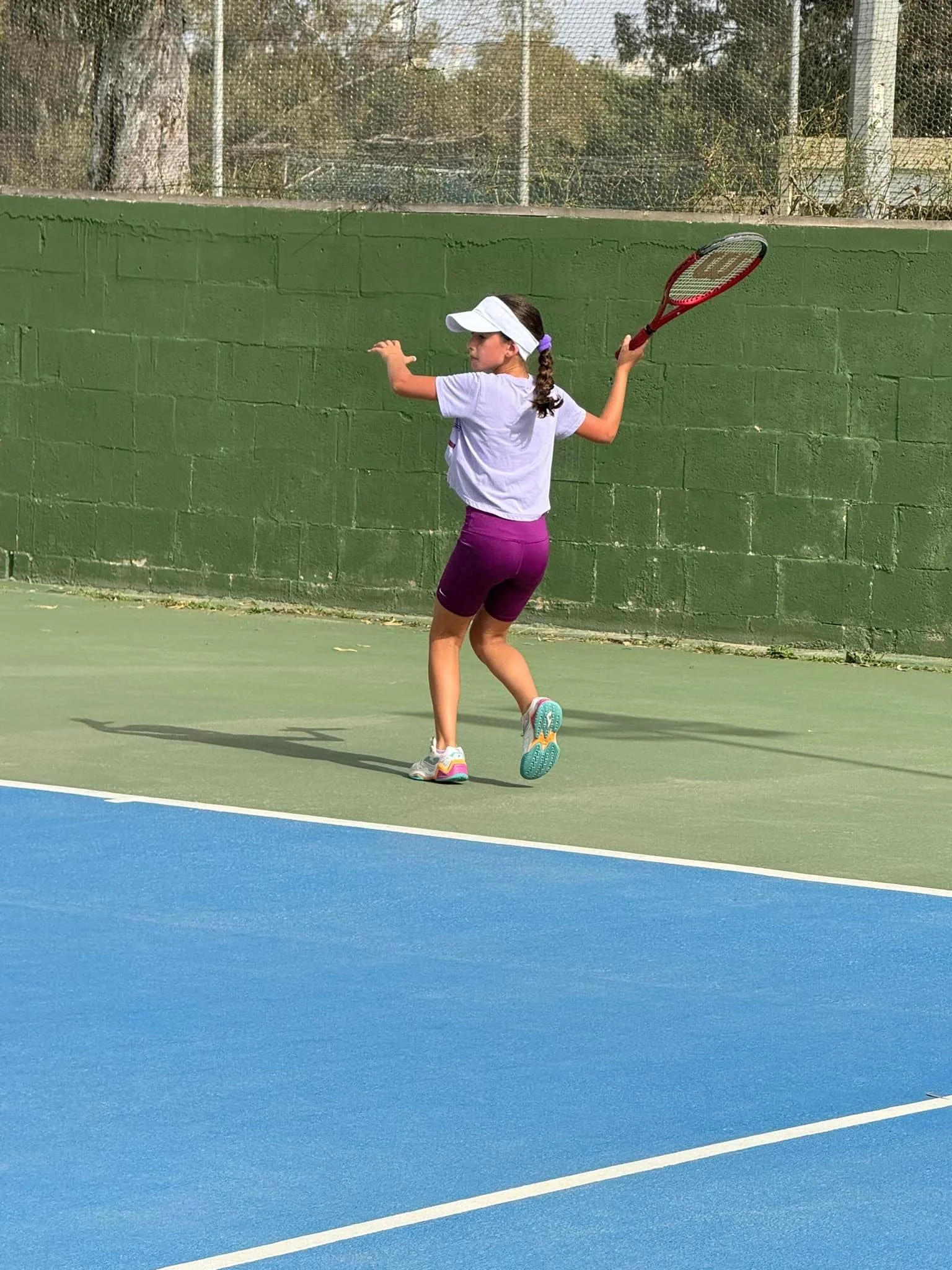 Tennis kid on court