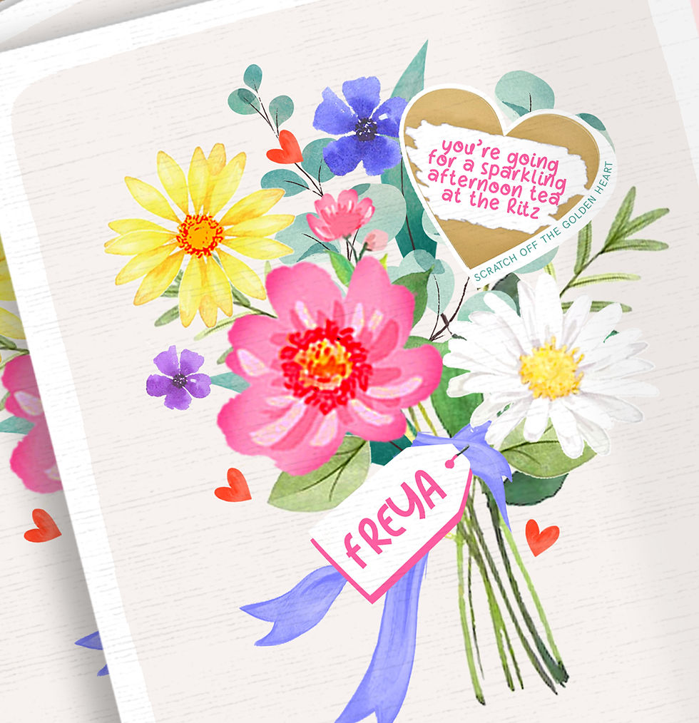 Thumbnail: Blooming Lovely Birthday Spring Bouquet Reveal Scratch Card