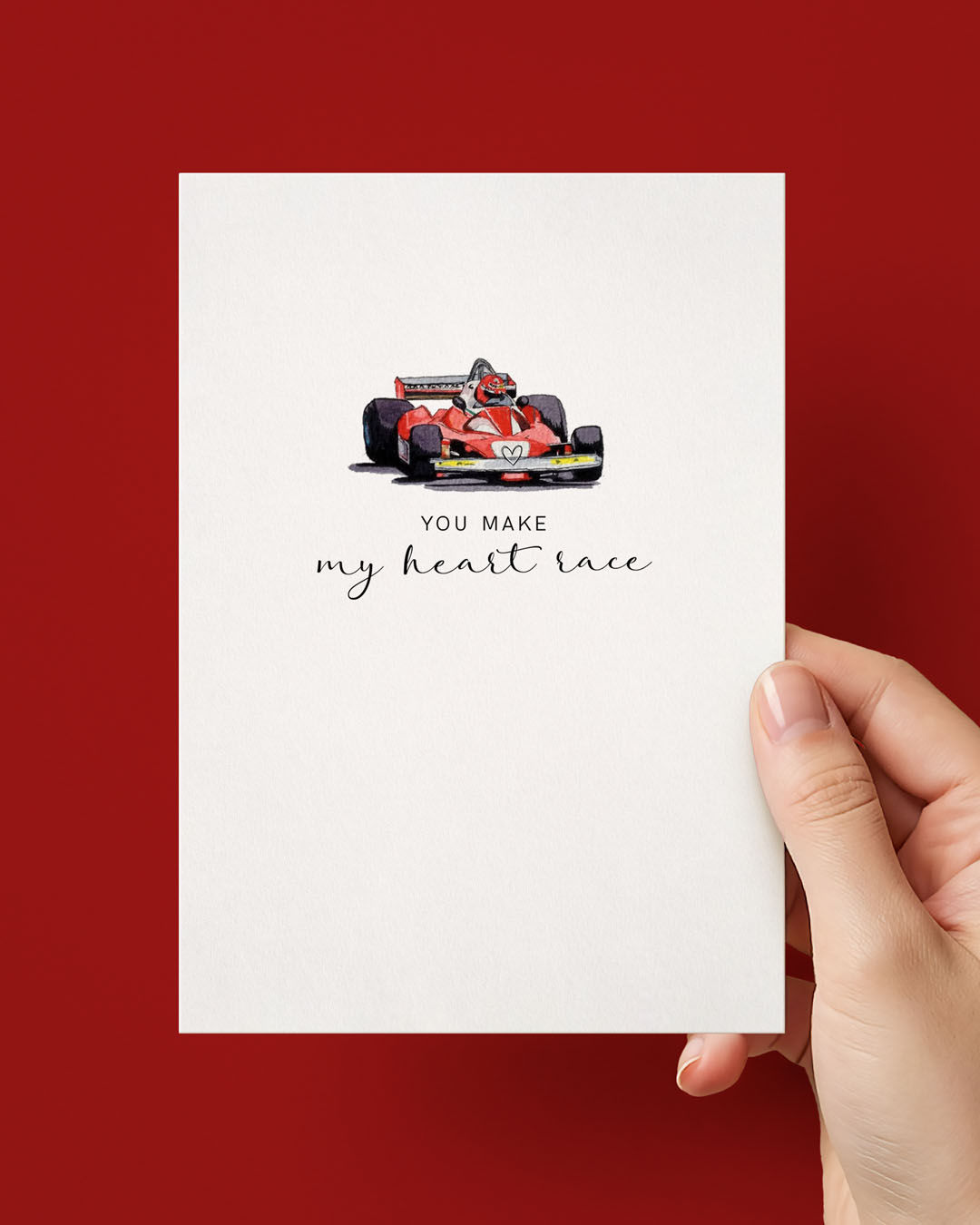 You make my Heart Race, Valentines Card