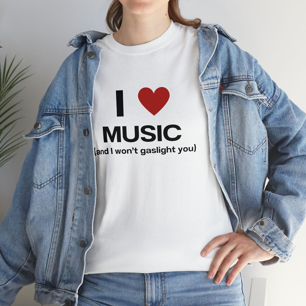 Thumbnail: GT I Love Music Meme Unisex Heavy Cotton Tee