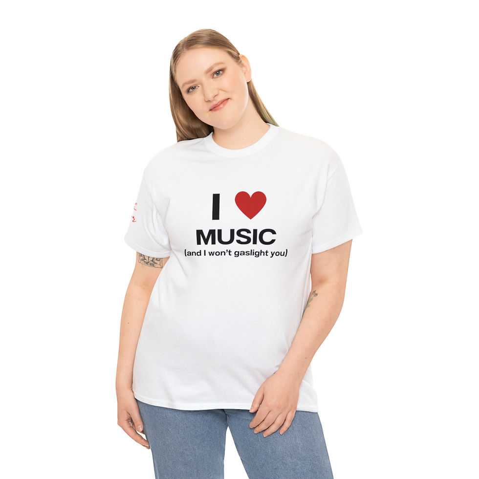 Thumbnail: GT I Love Music Meme Unisex Heavy Cotton Tee