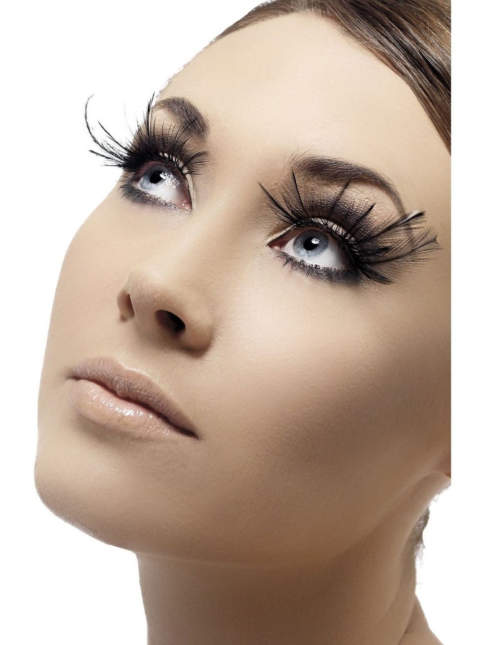 EYELASHES BLACK FEATHER PLUME