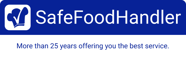 SafeFoodHandler logo: More than 25 years offering the best service.