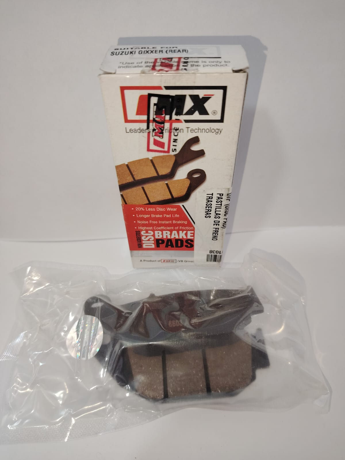 PASTILLAS TRASERAS GIXXER 155/ 250/ Cf NK250/SR 250/ CB190R/ DR160/ NS200/ 180