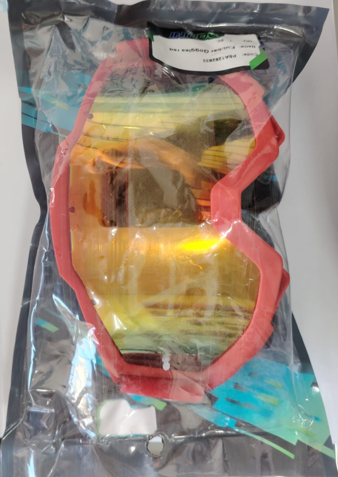 LENTES/GOGGLES ROMPEVIENTOS UNIVERSALES ROJO/TORNASOL