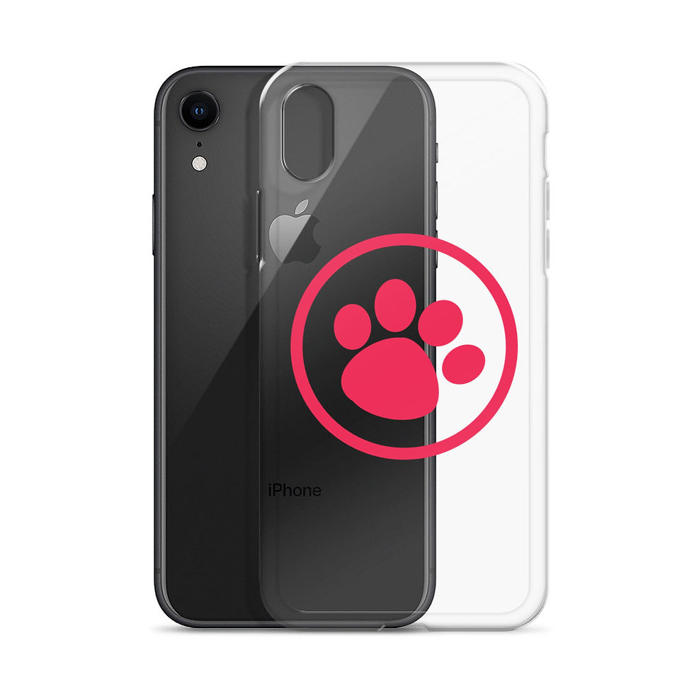 Thumbnail: Meg's Crime Watch Paw Print Logo Clear Case for iPhone®