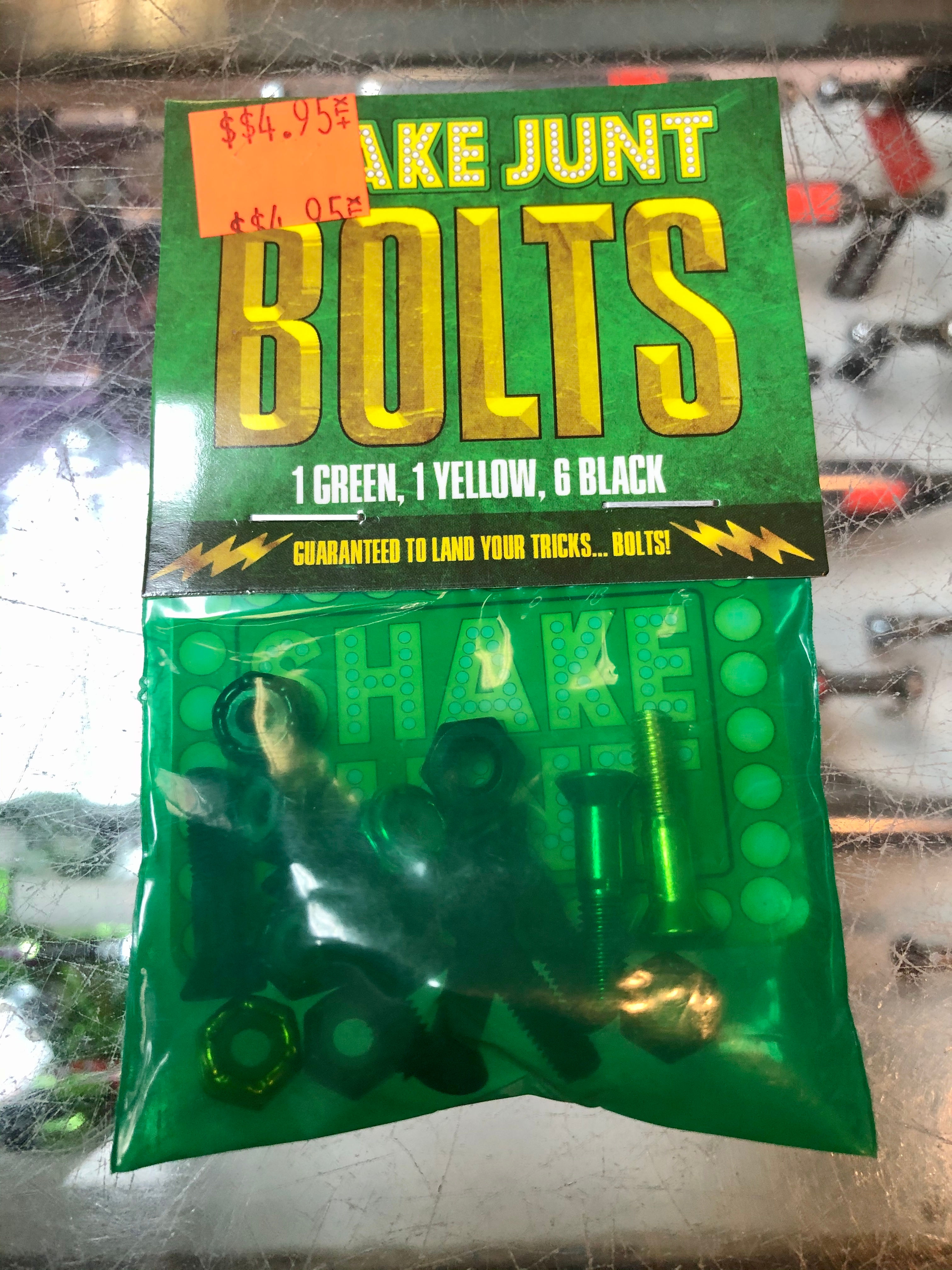 Shake Junt 1” Bag O Bolts (1 Green/1 Yellow/6 Black)