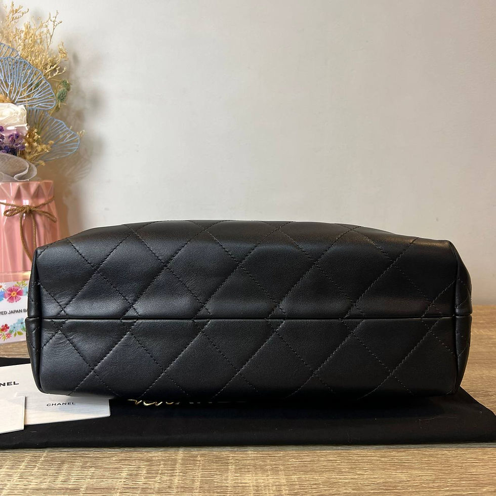 Thumbnail: All Leather Black Hobo Bag