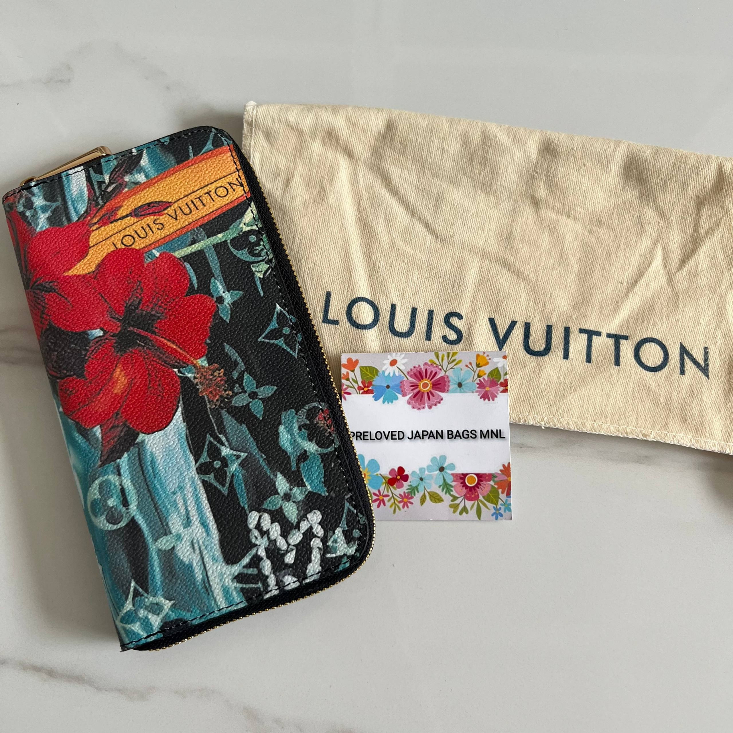 Long Zippy Wallet with Navy Blue Monogram Surfin' Canvas