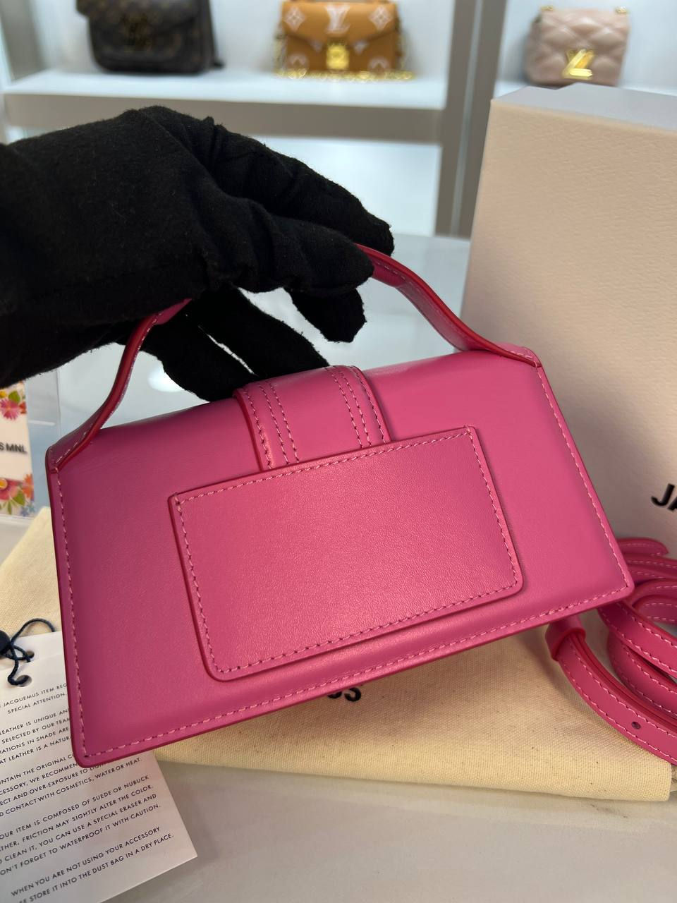 Thumbnail: Le Bambino Pink Leather Bag