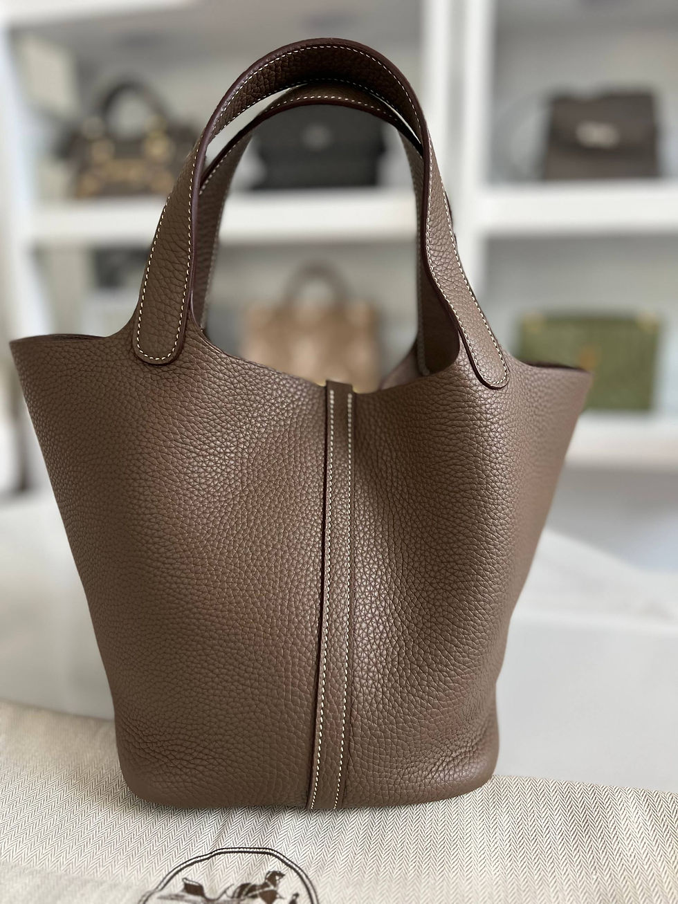 Thumbnail: Picotin Lock 18 Bag in Etoupe Leather