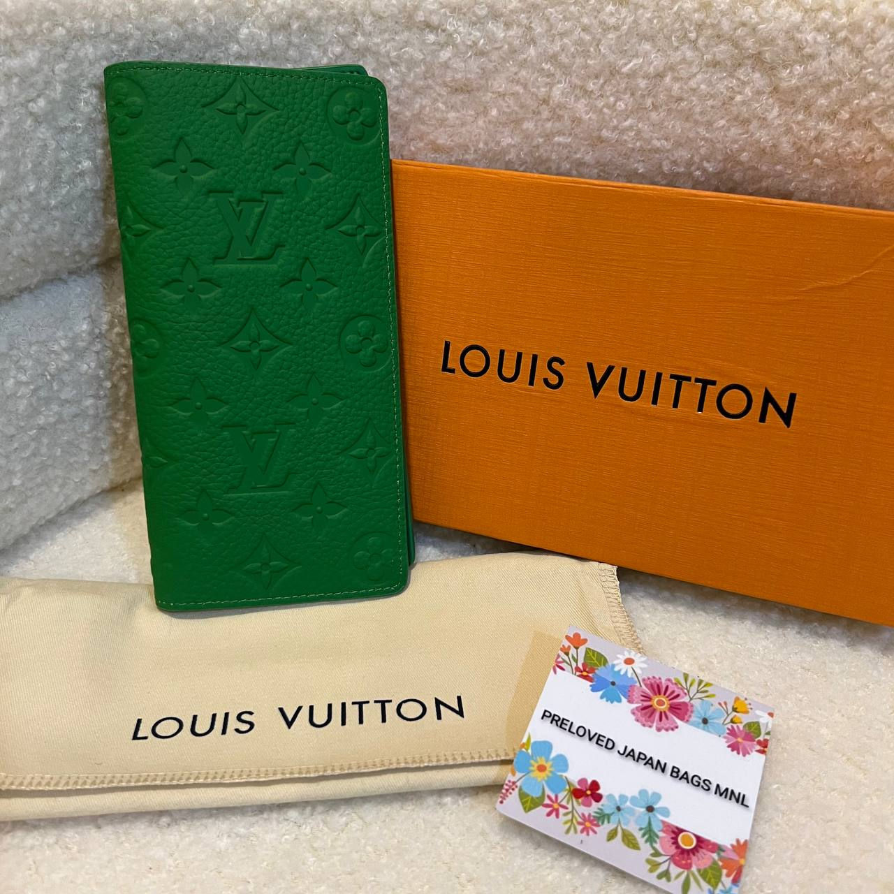 Long Wallet Bifold Green Empreinte