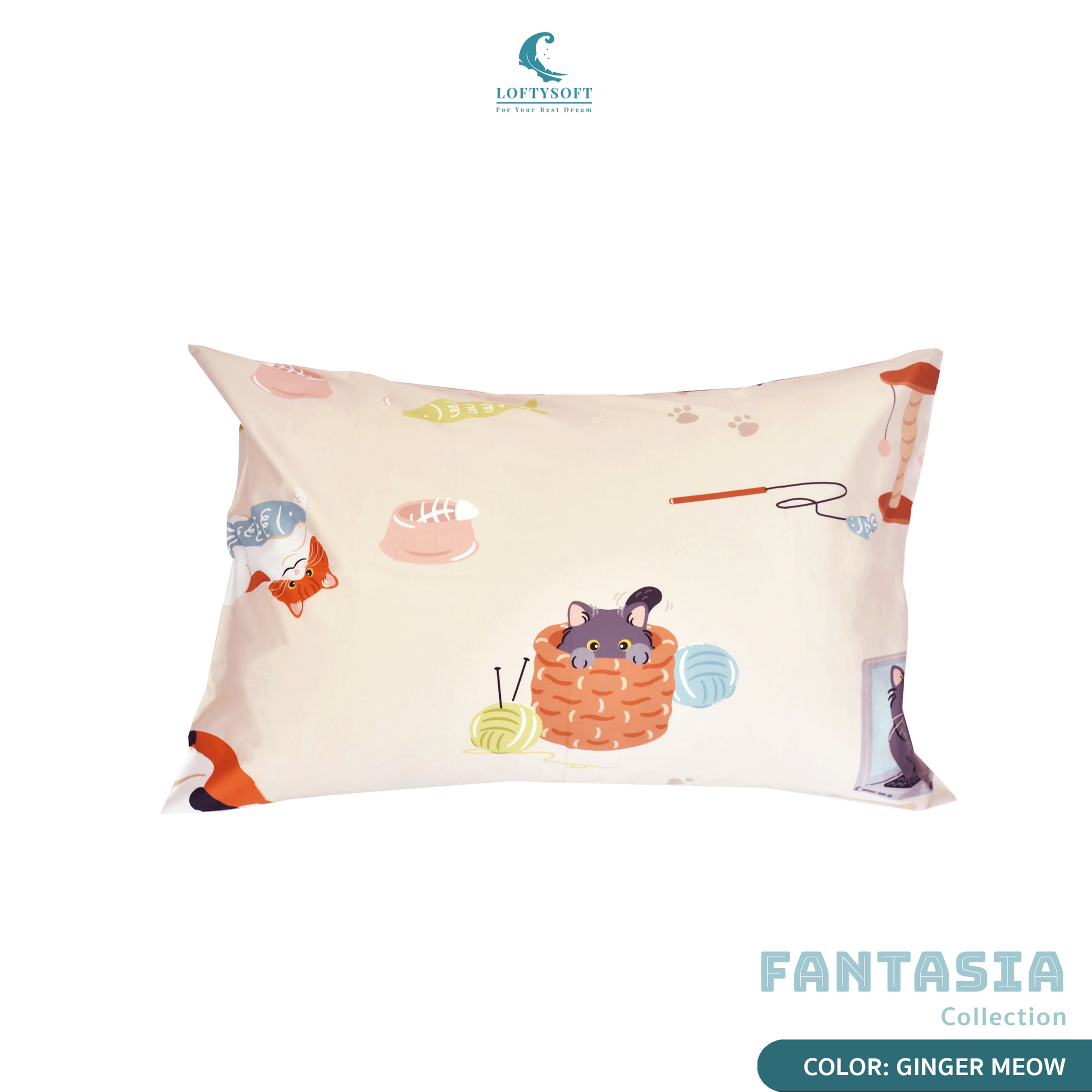 LOFTYSOFT ปลอกหมอน ปลอกหมอนข้าง COTTON100% FANTASIA COLLECTION