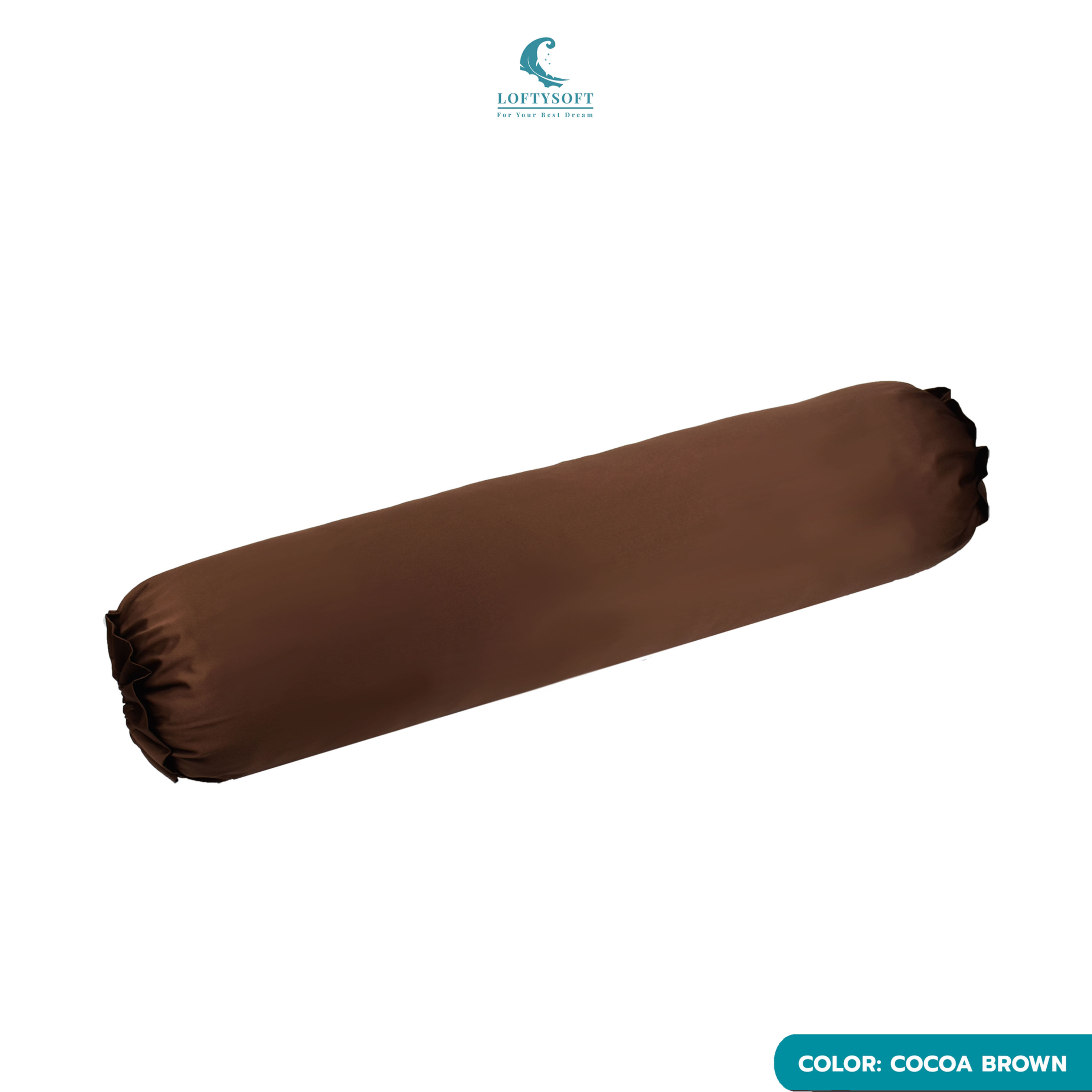 ปลอกหมอนข้าง Cotton Silk 550 เส้นด้ายElegance Collection-Cocoa Brown