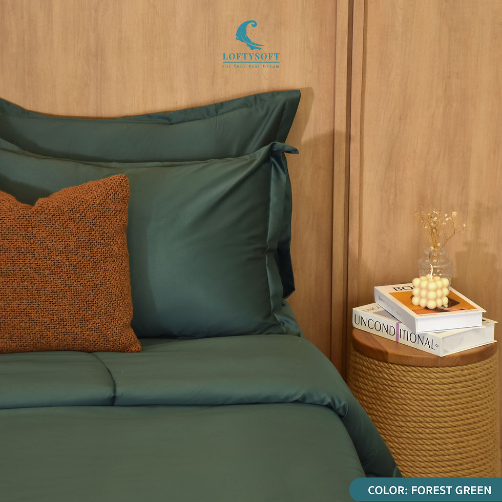 ภาพขนาดย่อ: LOFTYSOFT ชุดผ้าปูที่นอน 7ฟุต CottonSilk 550 เส้นด้าย Eterna Collection