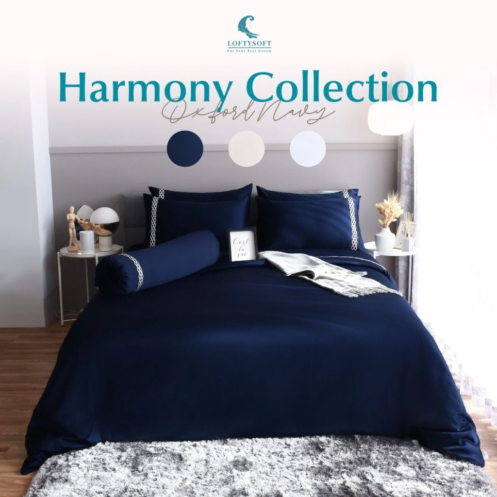 LOFTYSOFT ชุดผ้าปูที่นอน 7ฟุต Cotton Silk 550 เส้นด้าย Harmony Collection