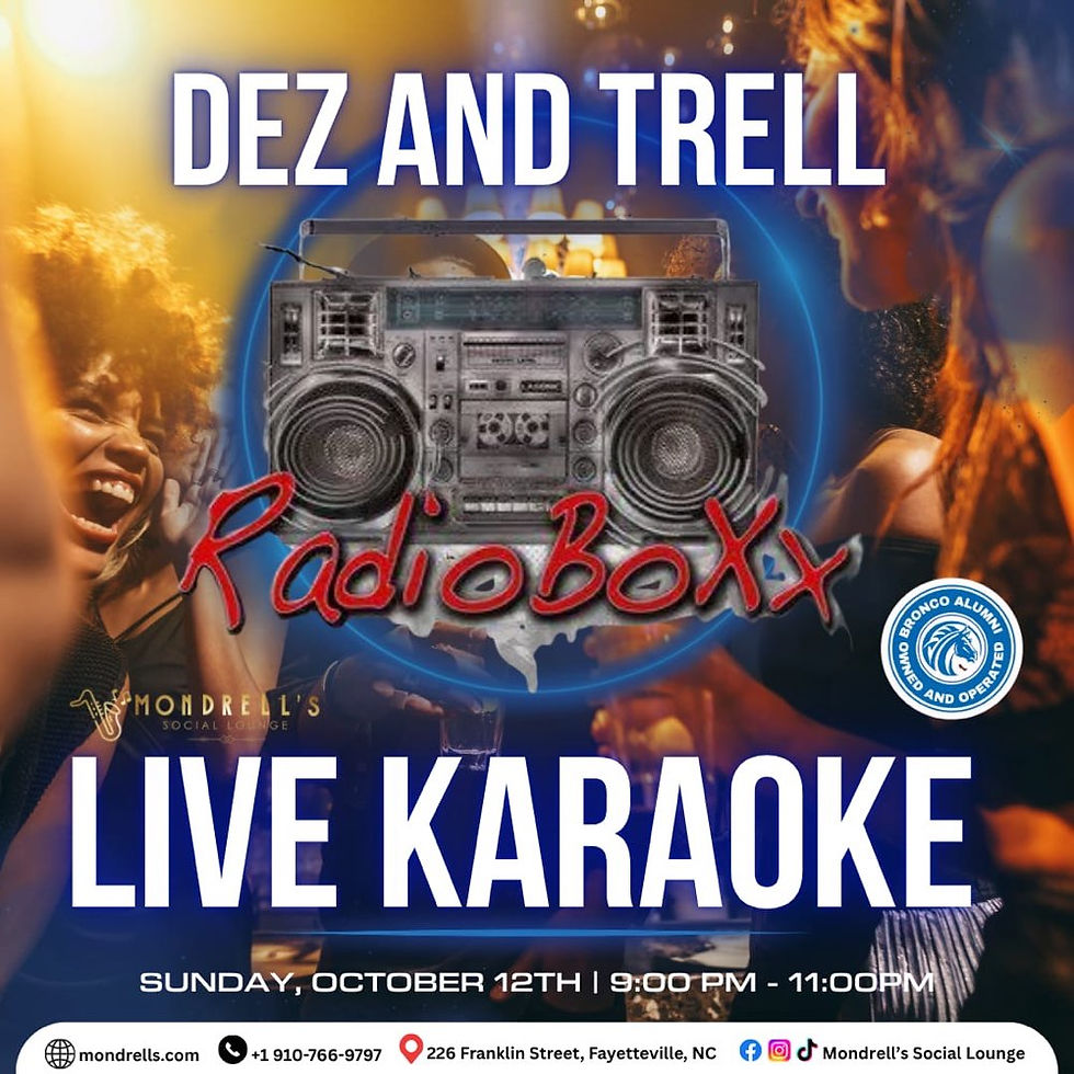 Live music by Dez and Trell from Radio Boxx (Karaoke)
