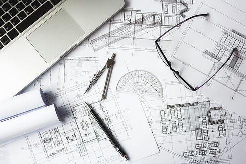 image-objets-ingenierie-point-vue-du-lieu-travail-concept-construction-outils-ingenierie-e