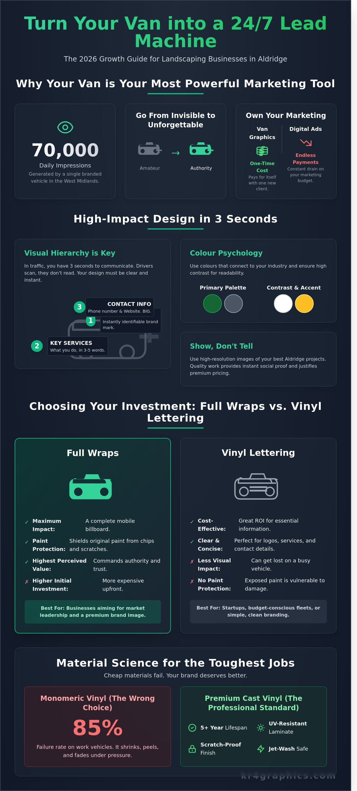 Van graphics for landscaping business Aldridge